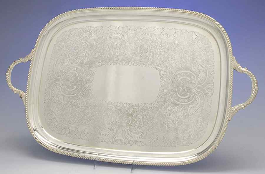 28 (Silverplate, Hollowware) 20" Waiter Tray by Ellis-Barker-1