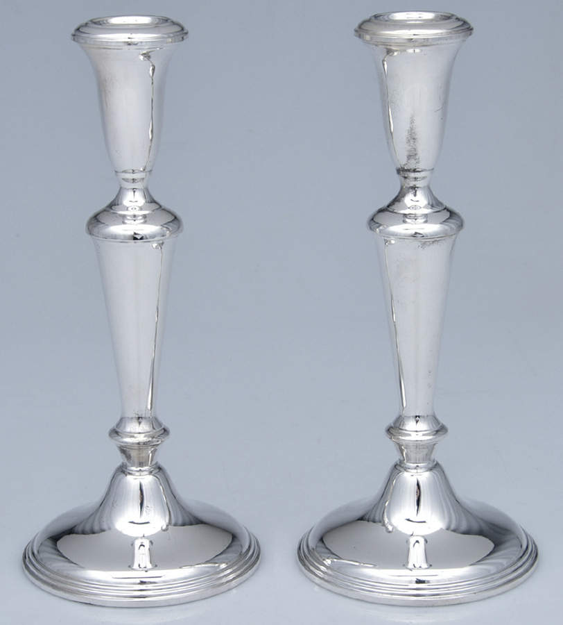 Sterling Candlesticks Pair of Weighted Candlesticks by Empire Silver Co-1