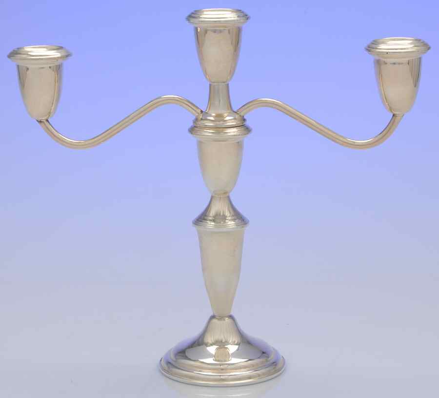 Sterling Candlesticks 9" 3 Light Candleabra by Empire Silver Co-1