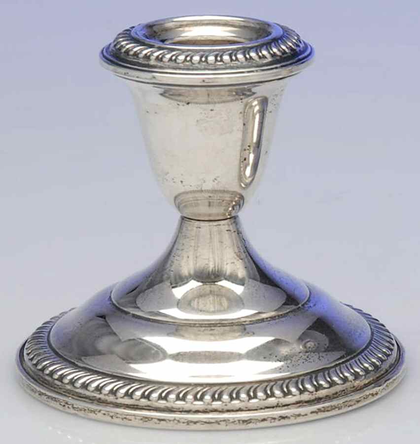 Sterling Candlesticks Weighted Candleholder by Empire Silver Co-1