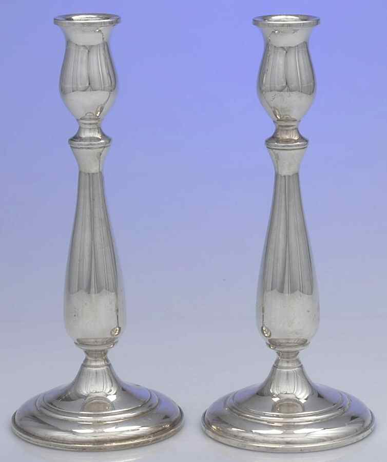Sterling Candlesticks Pair of Weighted Candlesticks by Empire Silver Co-1