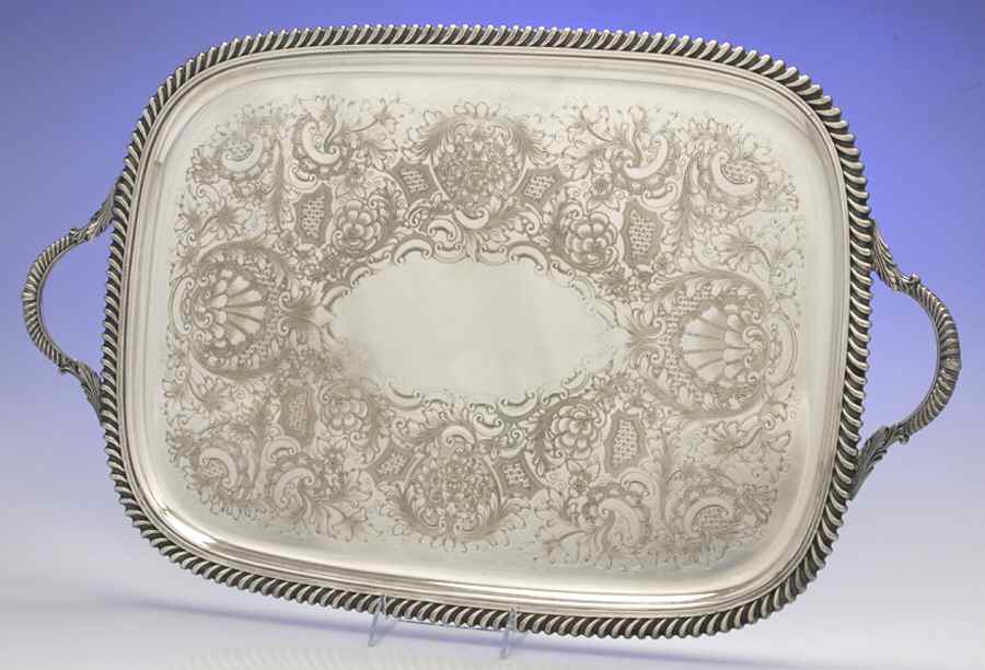 05421 (Silverplate, Hollowware) 21" Waiter Tray by EG  Webster-1