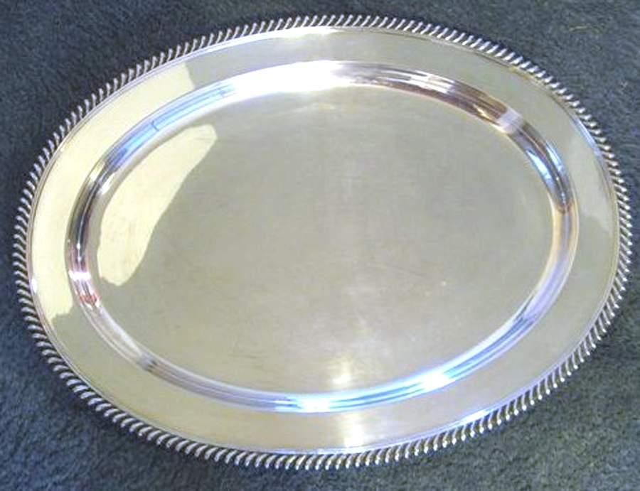 05421 (Silverplate, Hollowware) 24" Oval Serving Platter by EG  Webster-1