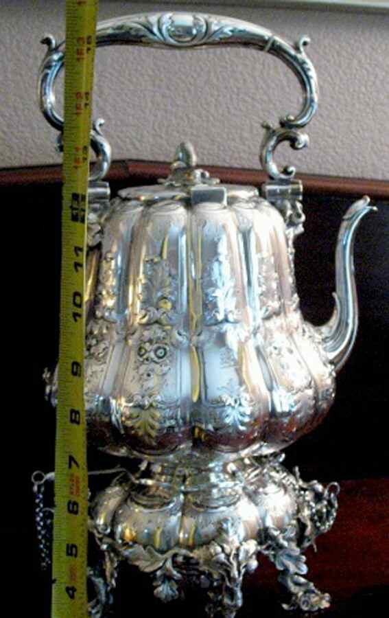 3534 (Silverplate, Hollowware) Kettle, Stand & Burner by Elkington-1