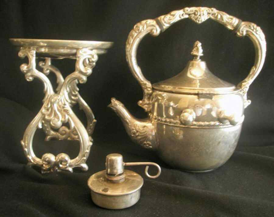 ETH1 (Silverplate, Hollowware) Kettle, Stand & Burner by Eton Sheffield-1