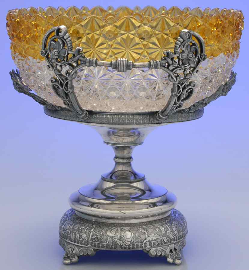 99 (Silverplate, Hollowware) 9" Round Pedestal Centerpiece by EG  Webster-1