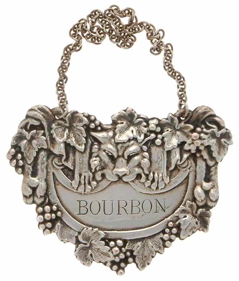 Silverplate Hollowware Decanter Label by E. L. Delberti-1