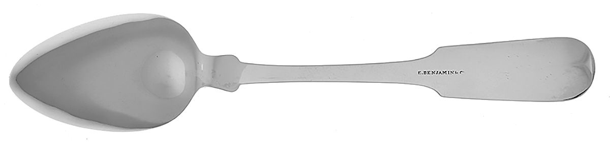 Coin Silver Flatware Tablespoon (Serving Spoon) by Everard Benjamin &Co-2