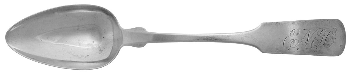 Coin Silver Flatware Tablespoon (Serving Spoon) by Everard Benjamin &Co-1