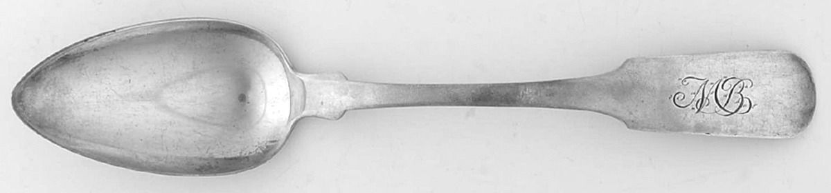 Coin Silver Flatware Tablespoon (Serving Spoon) by Everard Benjamin &Co-1