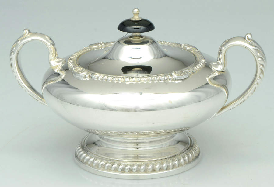 EGW4 (Silverplate, Hollowware) Sugar Bowl & Lid by EG  Webster-1