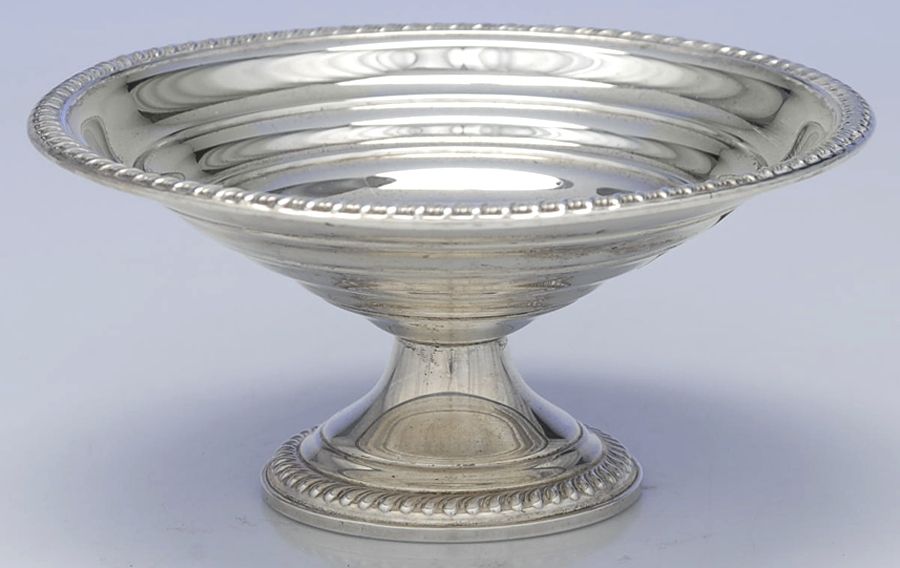 61 (Sterling, Hollowware) Weighted Round Compote (Height X Width) by Empire Silver Co-1