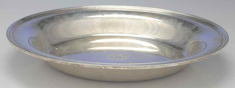 1414 (Sterling, Hollowware) 13" Round Low Vegetable Bowl by Ellmore-1