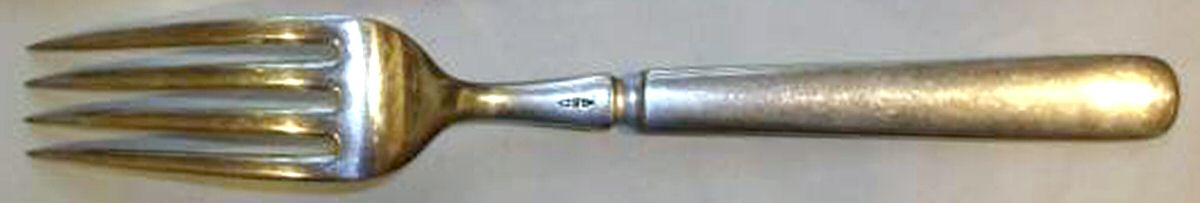 NTS64 (Silverplate) Hollow Handle Fork by National Silver Co-1