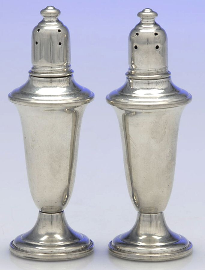 741 (Pewter, Hollowware) Salt and Pepper Set by Empire Silver Co-1