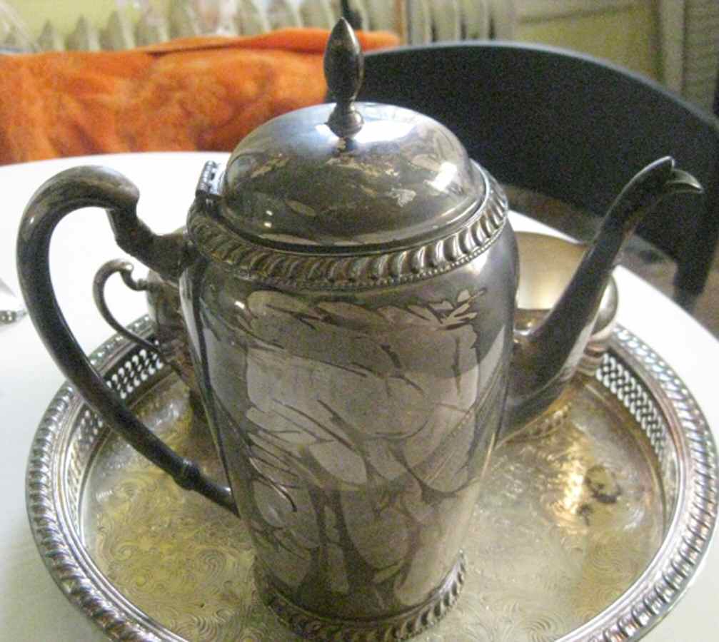 70G (Silverplate, Hollowware) Silverplate Coffee Pot by English Silver Mfg Co.-1