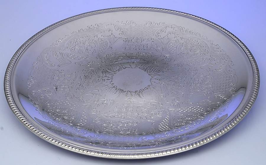 70G (Silverplate, Hollowware) Silverplate Aspic Tray by English Silver Mfg Co.-1