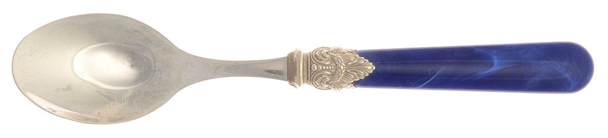 Napoleon-Venato Blue (Stainless) Place/Oval Soup Spoon by EME Flatware-1