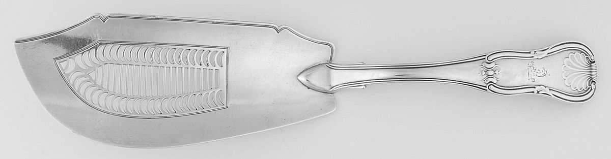 EFC4  (Sterling) Large Solid Pierced Fish Knife by Eley,Fearn & Chawner-1
