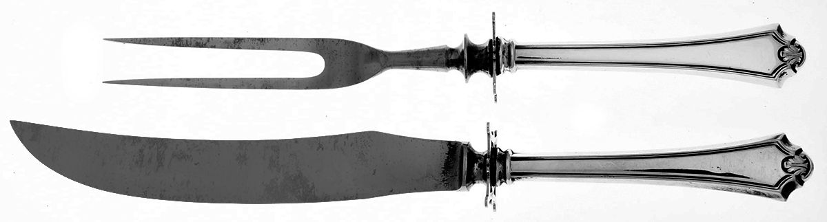 ELM9 (Sterling) Small Stainless Blade 2-Piece Steak Carving Set by Ellmore-1
