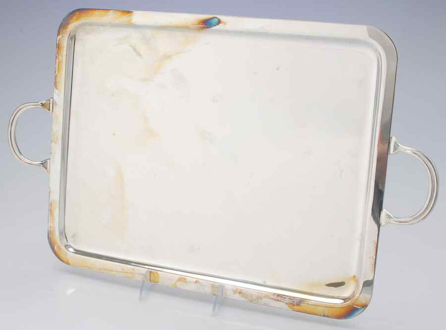 Classique (Silverplate, Hollowware) 20" Rectangular Handled Tray by Ercuis-1