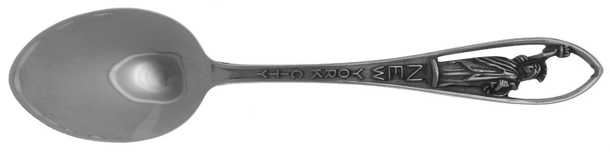 States & Cities Sovenir Spoons(Sterling) New York Demitasse Spoon by Enco-1