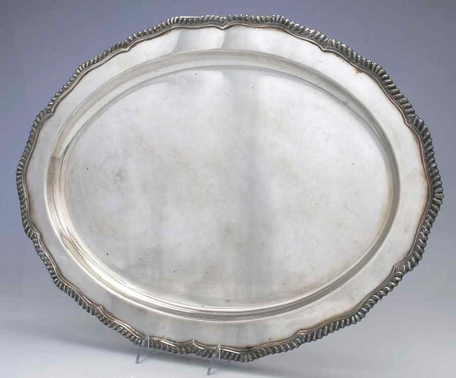 4412-11 (Silverplate, Hollowware) 21" Oval Serving Platter by EG  Webster-1