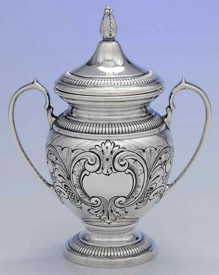 Victoria (Sterling, Hollowware) Sugar Bowl & Lid by Ellmore-1