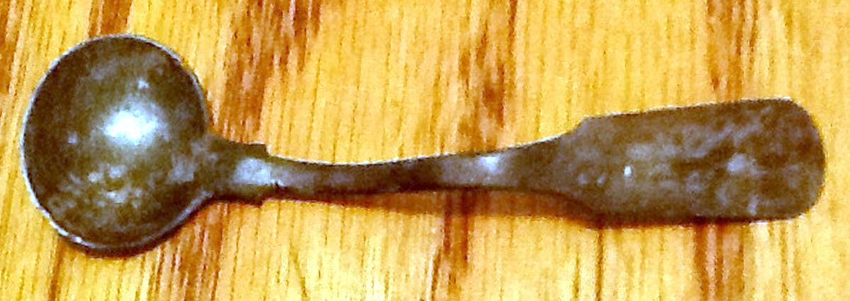 Coin Silver Flatware Mustard Spoon by E Putnam-1