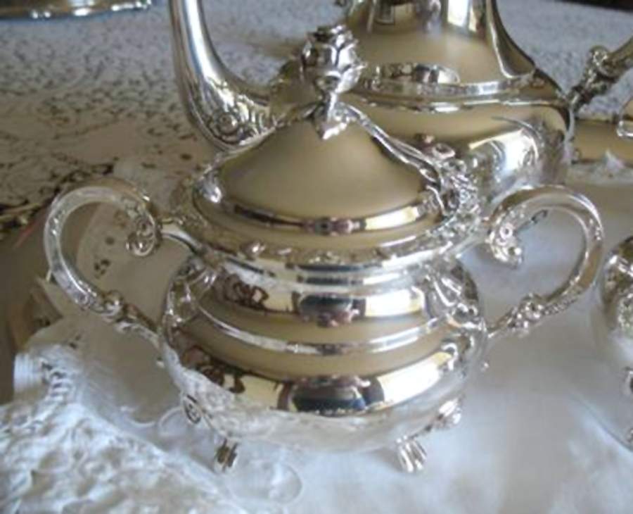 EUF6 (Sterling, Hollowware) Sugar Bowl & Lid by Eugen Ferner-1
