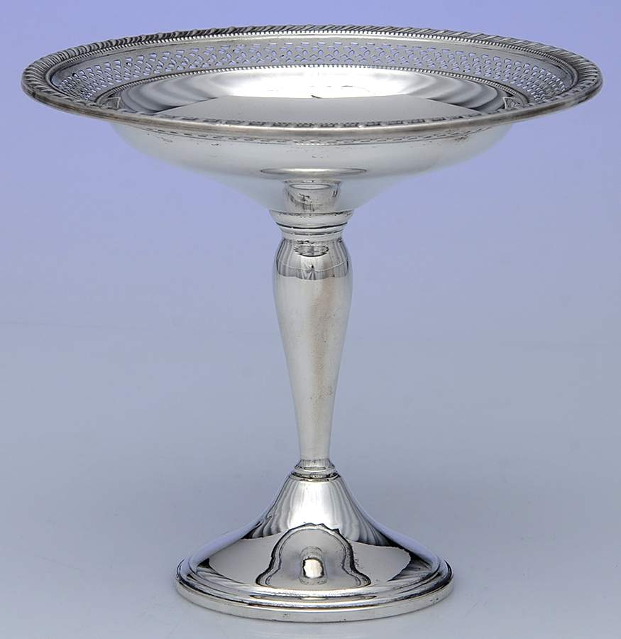 2208 (Sterling, Hollowware) Weighted Round Compote (Height X Width) by Elgin-1