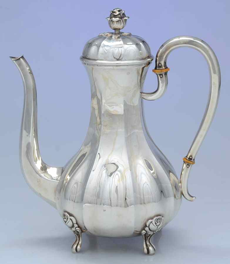EUF2 (Sterling, Hollowware) Coffee Pot by Eugen Ferner-1