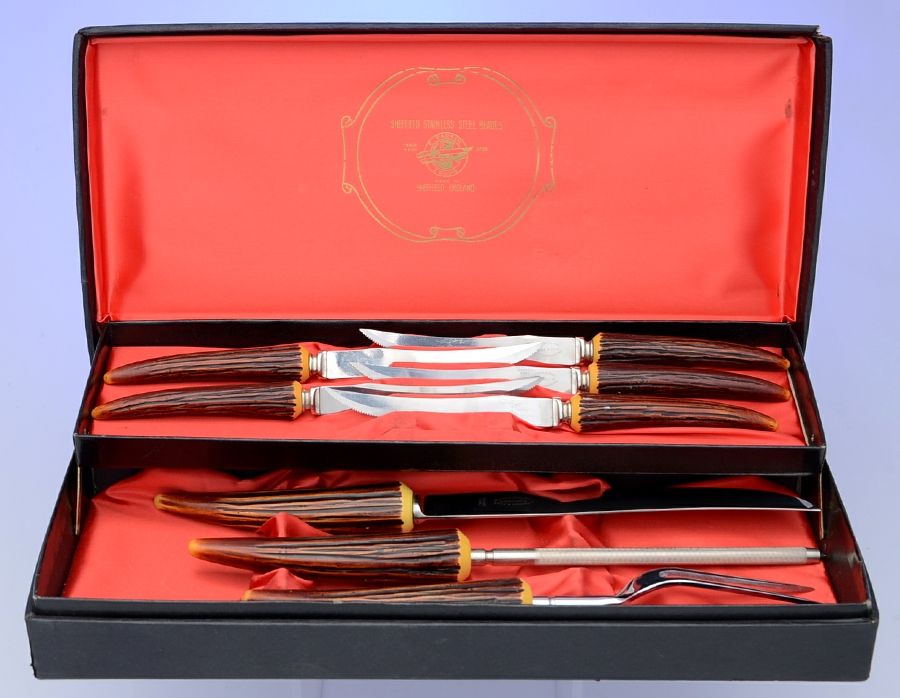EPK1 (Stainless) Carving & Steak Knife Set by E Parker & Sons-1