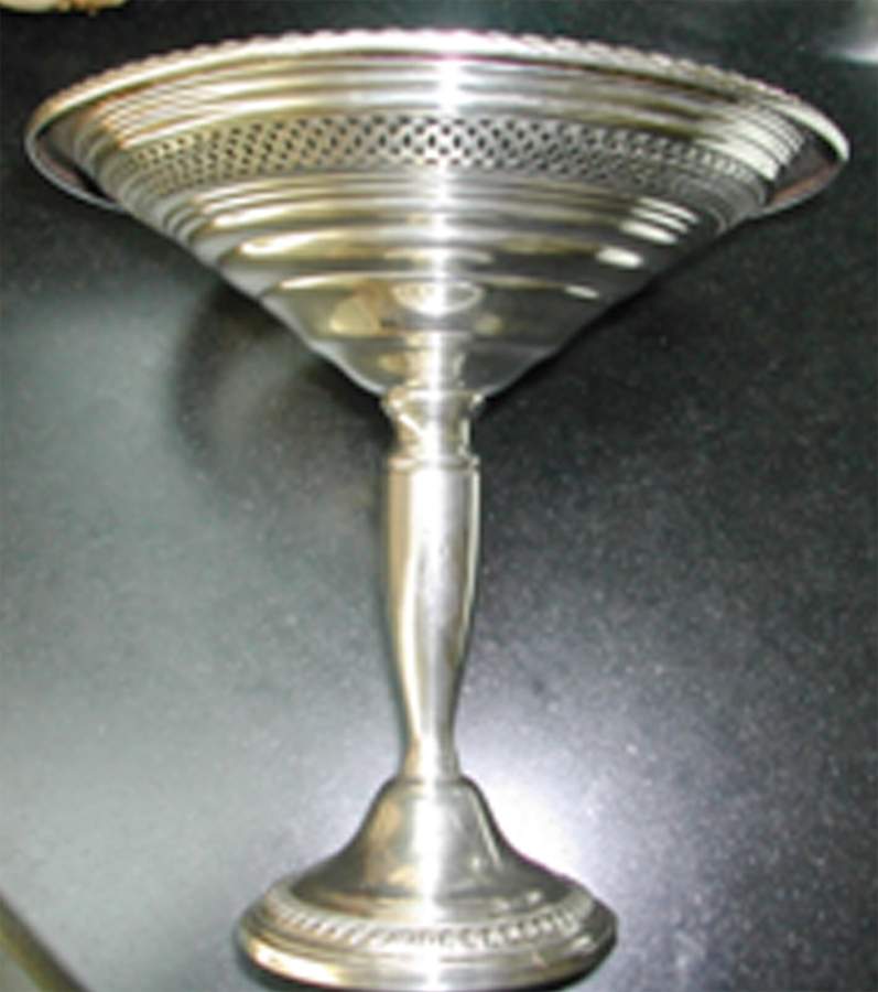 203 (Sterling, Hollowware) Medium Weighted Compote by Empire Silver Co-1