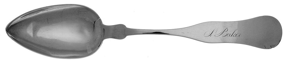 Coin Silver Flatware Tablespoon (Serving Spoon) by Ebenezer Ferren Jr-2