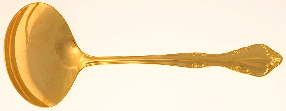 ESI20 (Gold Electroplate) Solid Gravy Ladle by Estia-1