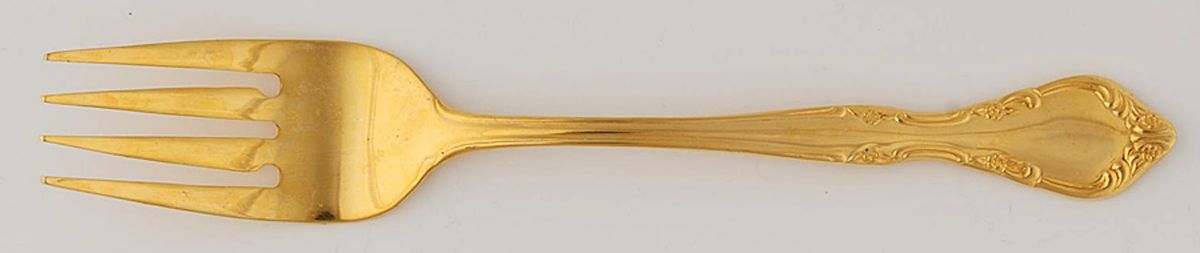 ESI20 (Gold Electroplate) Individual Salad Fork by Estia-1
