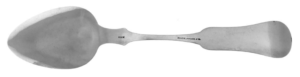 Coin Silver Flatware Tablespoon (Serving Spoon) by Eugene Jaccard & Co-2