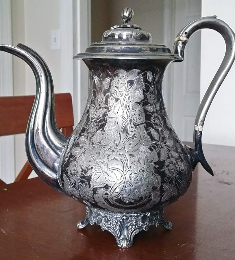 3233 (Silverplate, Hollowware) Silverplate Coffee Pot by Elkington-1