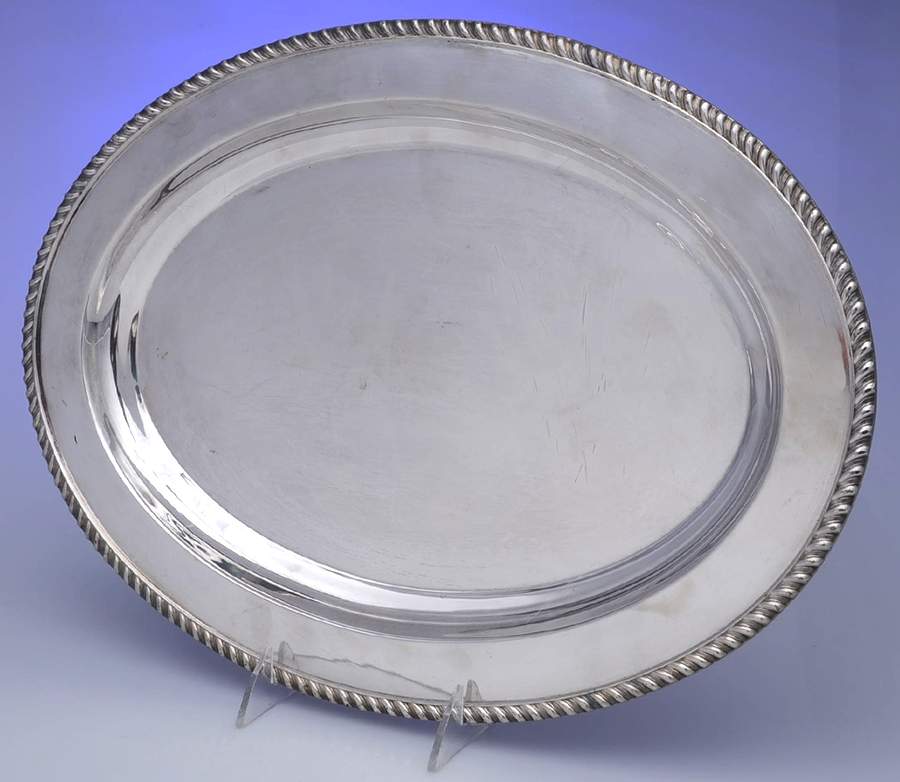 201-16 (Silverplate, Hollowware) 16" Oval Serving Platter by English Silver Mfg Co.-1