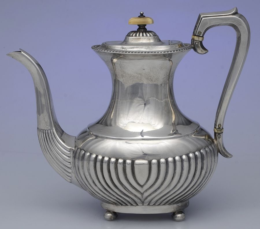 EV4 (Sterling, Hollowware) Coffee Pot by E.Viners (Sheffield)-1
