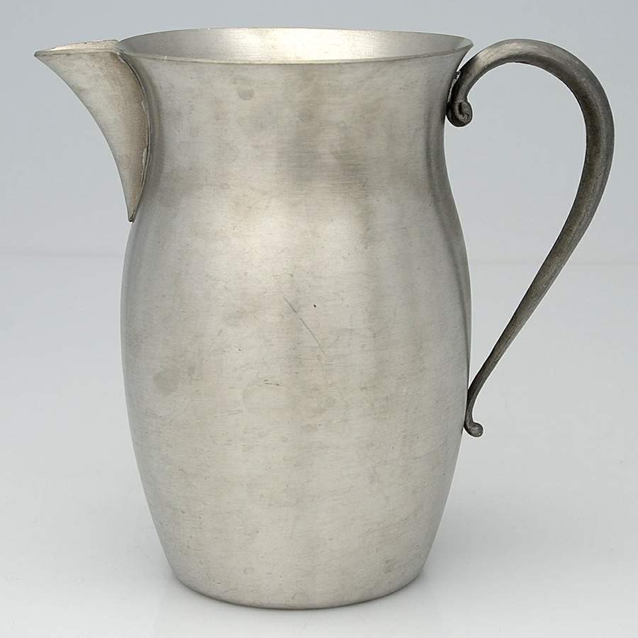 Pewter Hollowware Ice Lip Water Pitcher by Eales 1779 (Leonard Silver)-1