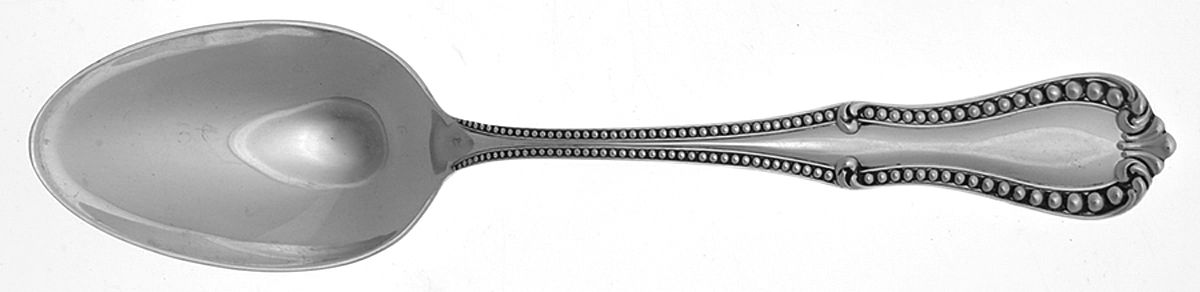 Georgian Bead (Sterling) Place/Oval Soup Spoon by Ellmore-1