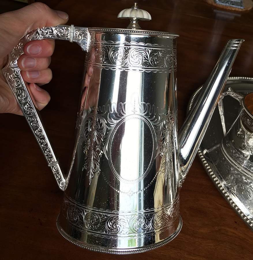 8023 (Silverplate, Hollowware) Silverplate Coffee Pot by Elkington-1