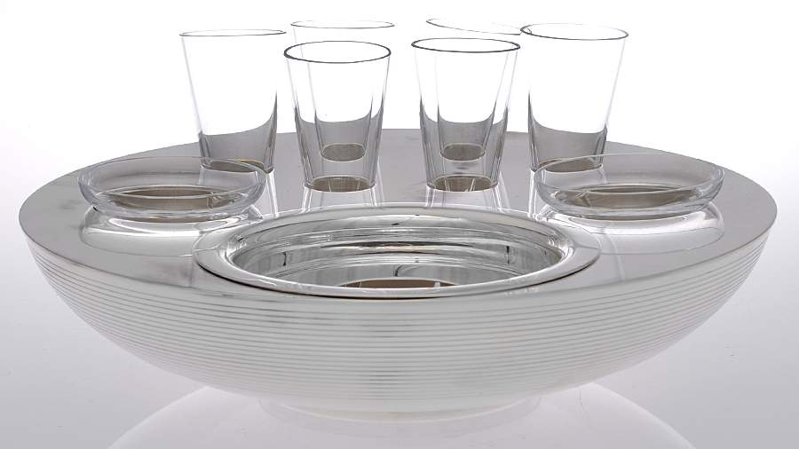 Transat (Silverplate, Hollowware) Caviar & Vodka Set (6 Person) by Ercuis-1