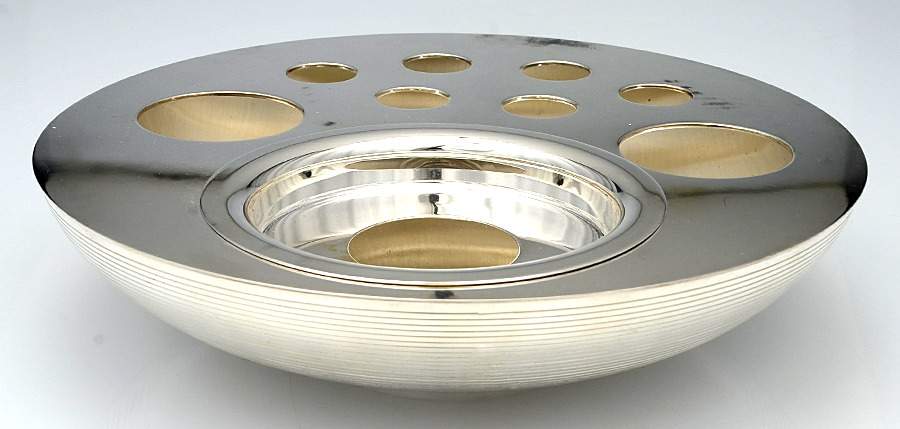 Transat (Silverplate, Hollowware) Holder for 6 Pc Caviar & Vodka Set by Ercuis-1