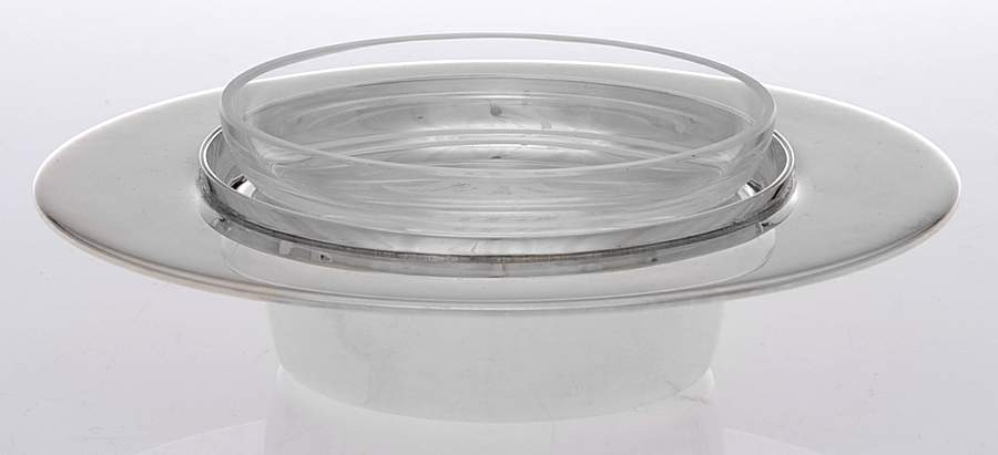 Saturne (Silverplate, Hollowware) Individual Caviar & Glass Bowl Set by Ercuis-1