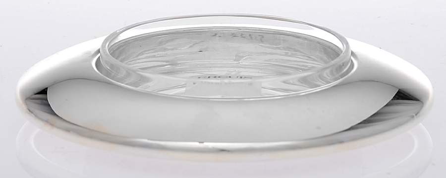Galet (Silverplate, Hollowware) Individual Caviar & Glass Bowl Set by Ercuis-1