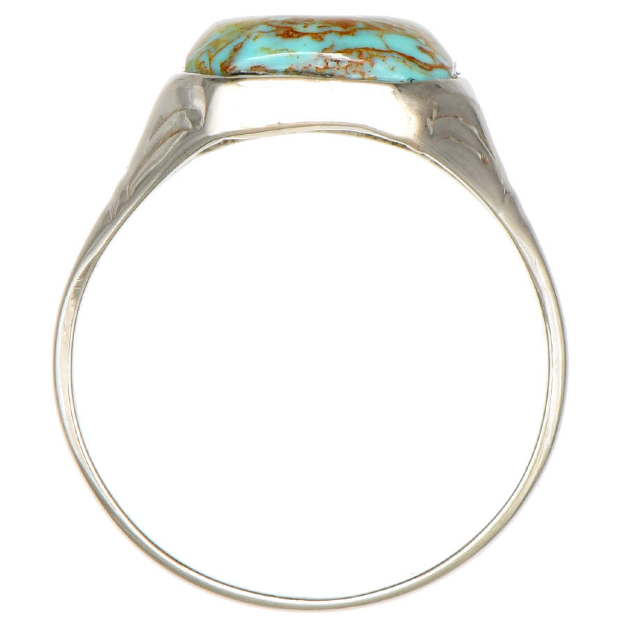 10KW Blue & Brown Swirl Gemstone Ring-4