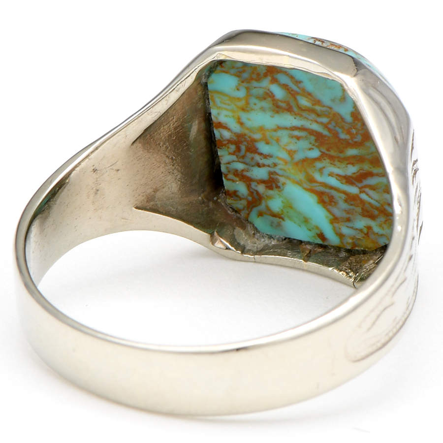 10KW Blue & Brown Swirl Gemstone Ring-2